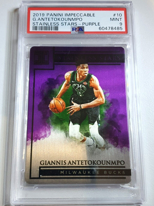 2019 Impeccable Giannis Antetokounmpo #10 PURPLE /49 - PSA 9 (POP 1)