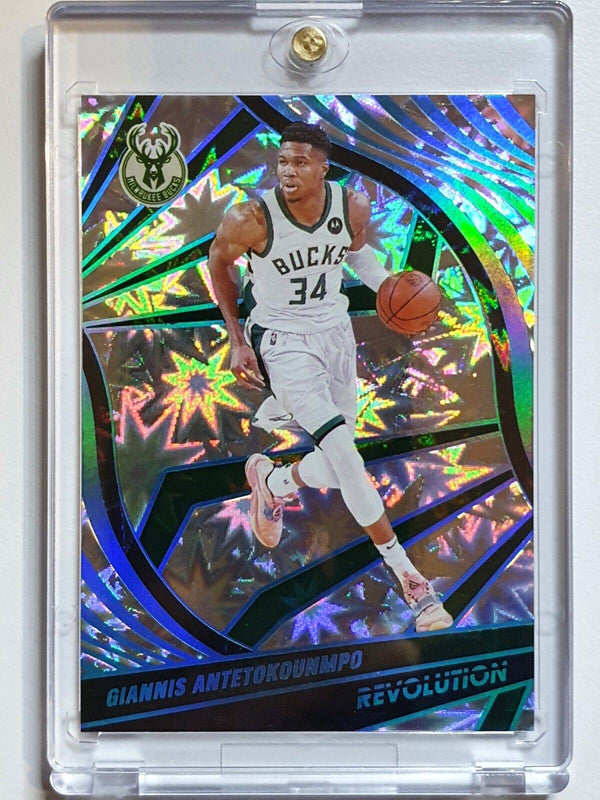 2021 Revolution Giannis Antetokounmpo #4 IMPACT /149 Holo - Ready to Grade