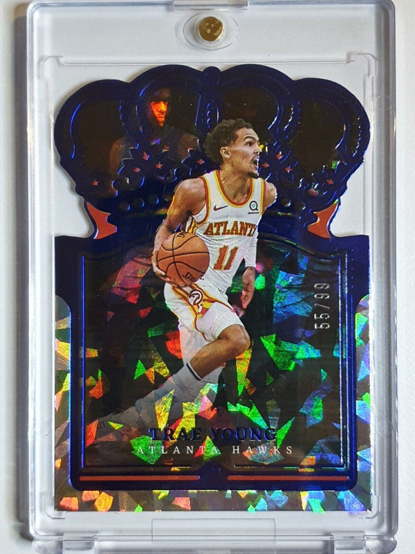 2021 Crown Royale Trae Young #67 BLUE CRYSTAL /99 Holo Die Cut - Ready to Grade