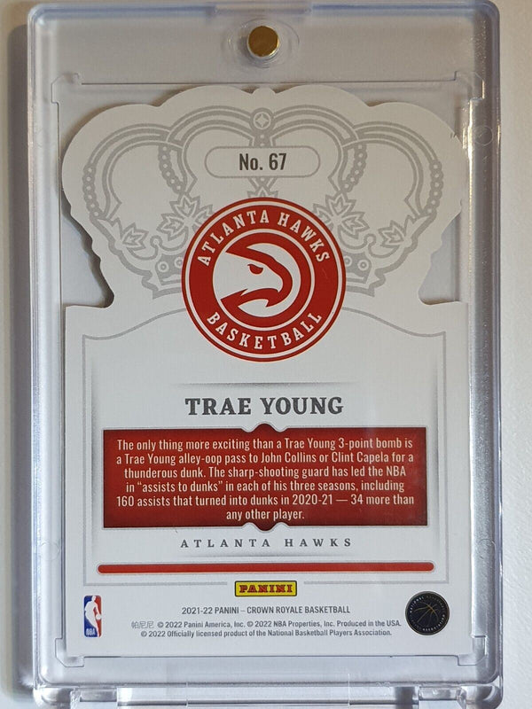 2021 Crown Royale Trae Young #67 BLUE CRYSTAL /99 Holo Die Cut - Ready to Grade