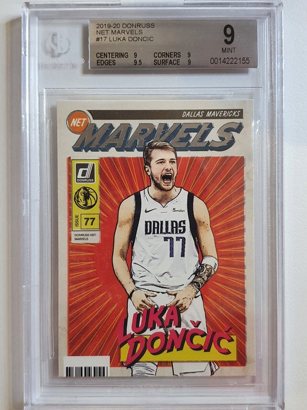 2019 Panini Donruss Luka Doncic #17 NET MARVELS - BGS 9