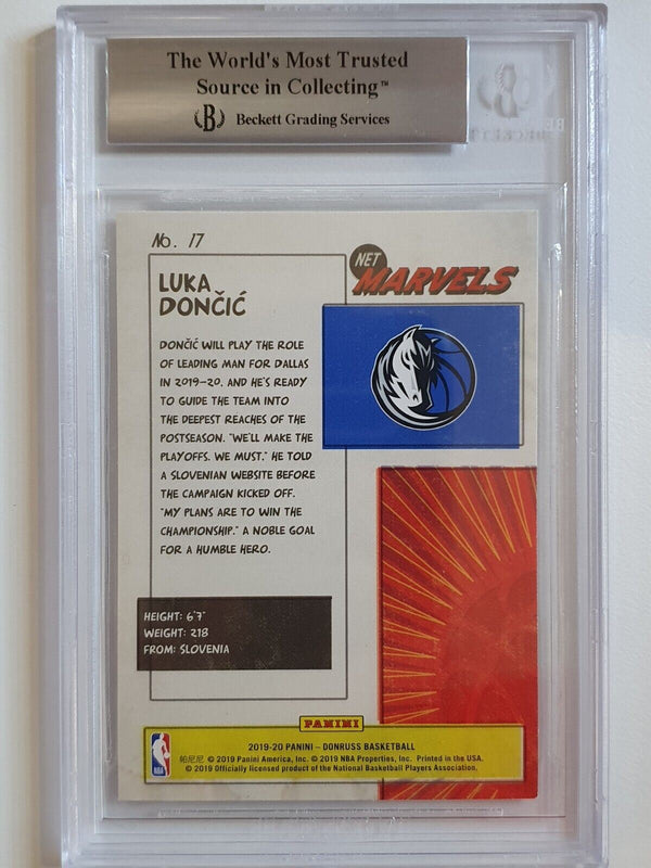 2019 Panini Donruss Luka Doncic #17 NET MARVELS - BGS 9