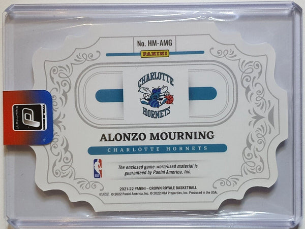 2021 Crown Royale Alonzo Mourning #PATCH Game Worn 2 Color Jersey - Rare