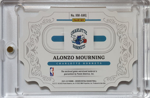 2021 Crown Royale Alonzo Mourning #PATCH Game Worn Jersey - Rare