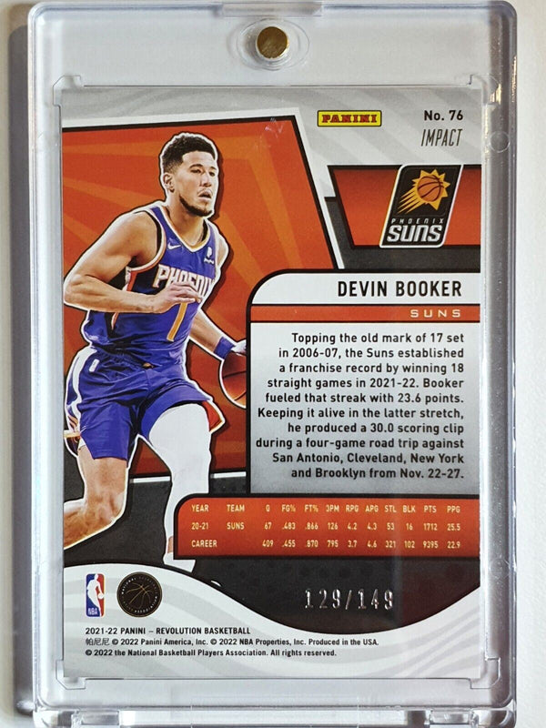 2021 Panini Revolution Devin Booker #76 IMPACT /149 Holo - Ready to Grade