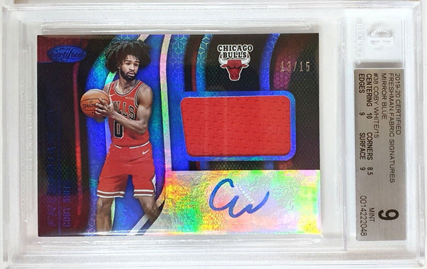 2019 Panini Certified Coby White Rookie #PATCH AUTO /15 - BGS 9 (POP 1)