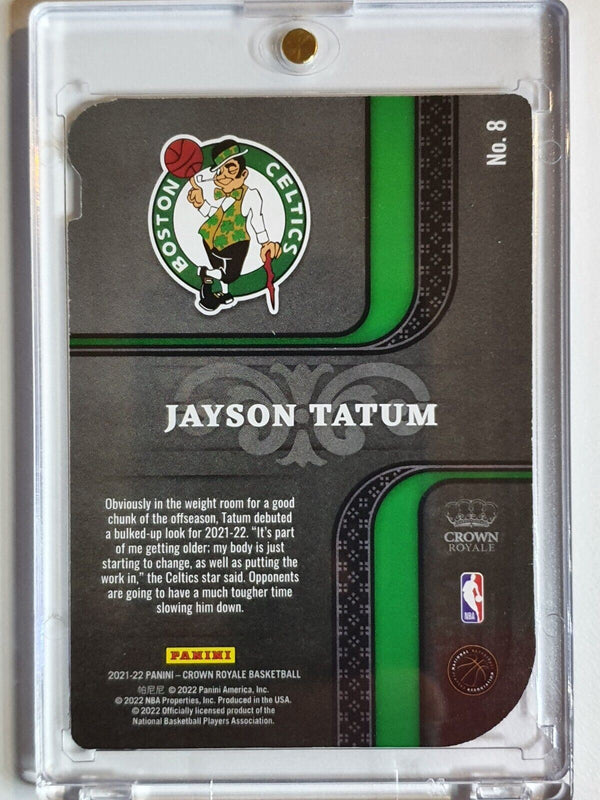 2021 Crown Royale Jayson Tatum #8 RED /49 Holo Pivotal Players - Ready to Grade