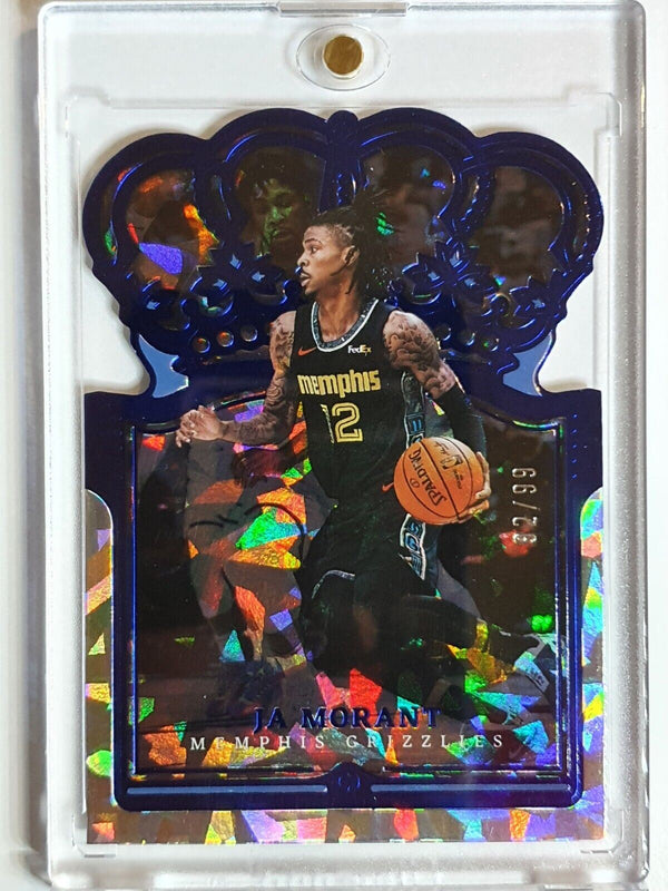 2021 Crown Royale Ja Morant #72 BLUE CRYSTAL /99 Holo Die Cut - Ready to Grade