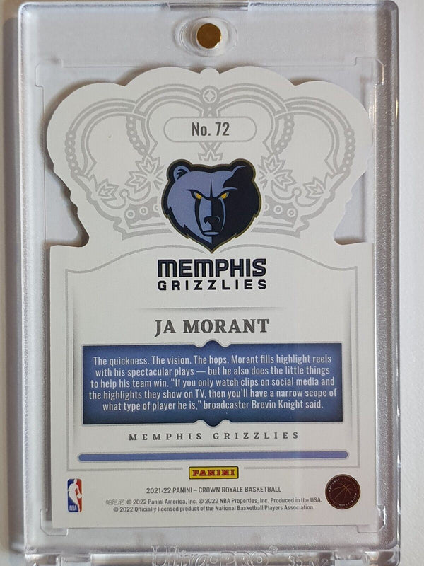 2021 Crown Royale Ja Morant #72 BLUE CRYSTAL /99 Holo Die Cut - Ready to Grade