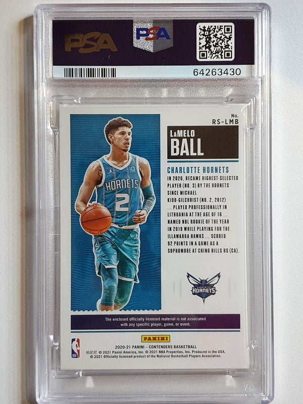 2020 Contenders LaMelo Ball Rookie Swatches #PATCH - PSA 9 (POP 8)