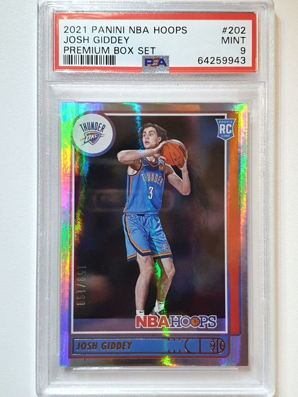 2021 NBA Hoops Josh Giddey Rookie #202 PREMIUM HOLO /199 - PSA 9 (POP 2)