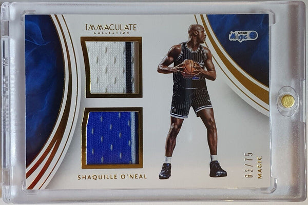2015 Immaculate Shaquille O'Neal #PATCH /75 Game Worn Jersey - Rare