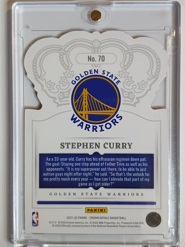 2021 Crown Royale Stephen Curry #70 RED CRYSTAL /49 Prizm Die Cut - Rare