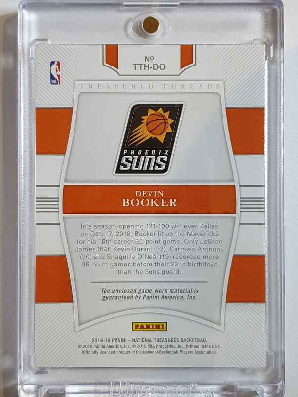 2018 National Treasures Devin Booker #PATCH /99 Game Worn Jersey - Rare