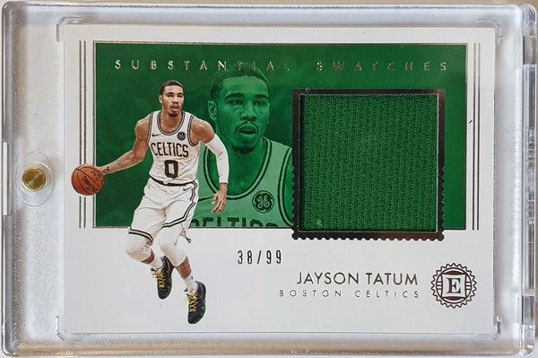 2018 Encased Jayson Tatum #PATCH /99 Game Worn Jersey - Ready to Grade