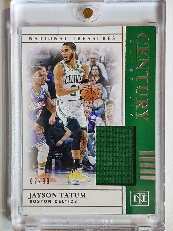 2019 National Treasures Jayson Tatum #PATCH /99 Game Worn Jersey - Rare