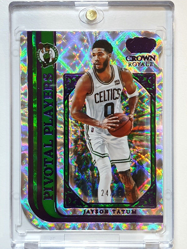 2021 Crown Royale Jayson Tatum #8 PURPLE /25 Holo Pivotal Players - Rare