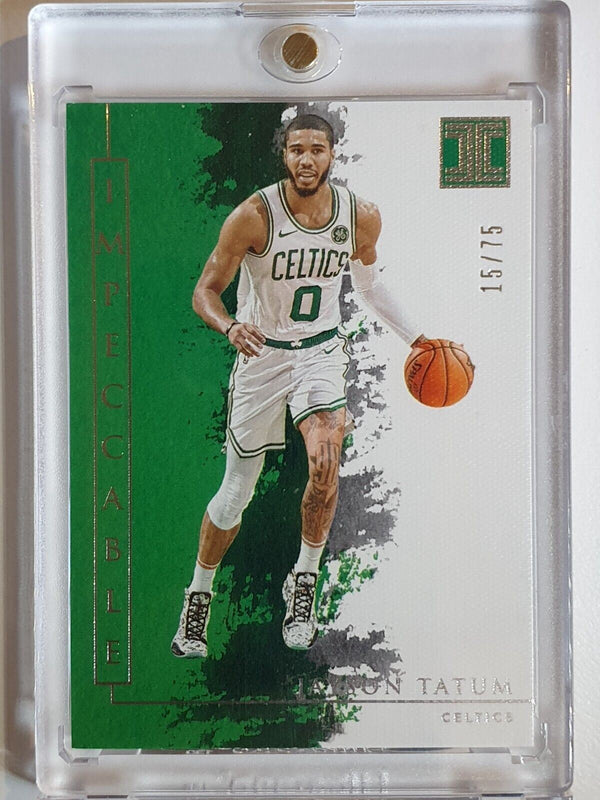 2019 Panini Impeccable Jayson Tatum #21 SILVER /75 Foil - Ready to Grade