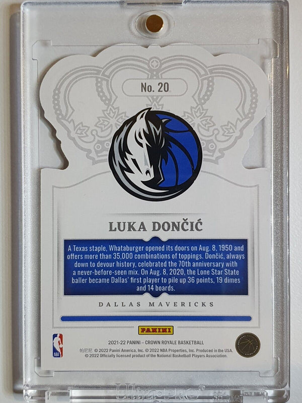 2021 Crown Royale Luka Doncic #20 BLUE CRYSTAL /99 Holo Die Cut - Ready to Grade