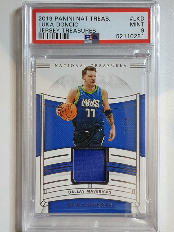 2019 National Treasures Luka Doncic #PATCH /99 Game Worn Jersey - PSA 9 (POP 3)