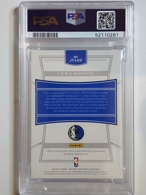 2019 National Treasures Luka Doncic #PATCH /99 Game Worn Jersey - PSA 9 (POP 3)