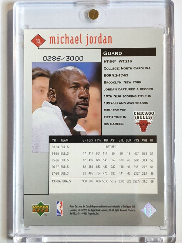 1998 UD Michael Jordan Black Diamond #13 DOUBLE RED /3000 - Ready to Grade