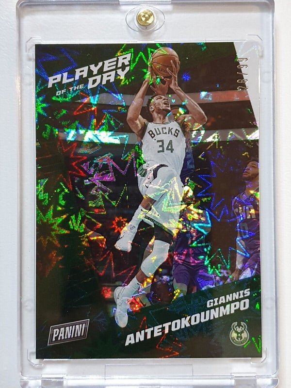2021 Panini Giannis Antetokounmpo #29 KABOOM /99 Holo Player Of The Day - Rare