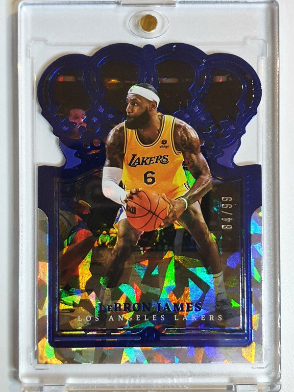 2021 Crown Royale LeBron James  #52 BLUE CRYSTAL /99 Holo Die Cut - Rare