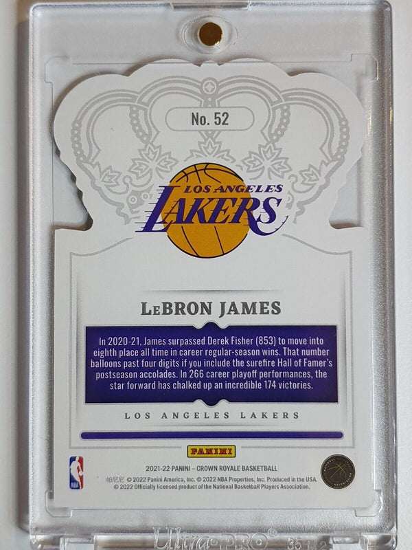 2021 Crown Royale LeBron James  #52 BLUE CRYSTAL /99 Holo Die Cut - Rare
