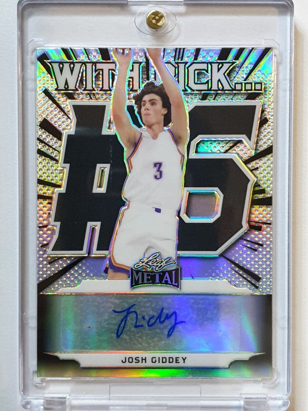 2021 Leaf Metal Josh Giddey Rookie AUTO PURPLE HOLO /30 RC - Ready to Grade