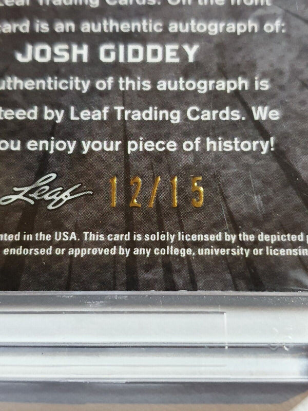 2021 Leaf Metal Josh Giddey Rookie AUTO PURPLE HOLO /30 RC - Ready to Grade