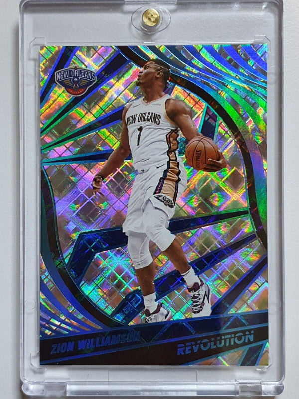 2021 Panini Revolution Zion Williamson #25 COSMIC /99 HOLO - Ready for Grading