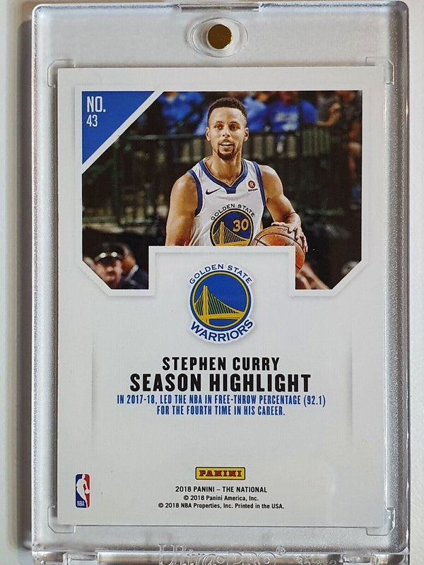 2018 Panini National Stephen Curry #43 ELECTRIC RAIN /99 Holo - Ready to Grade