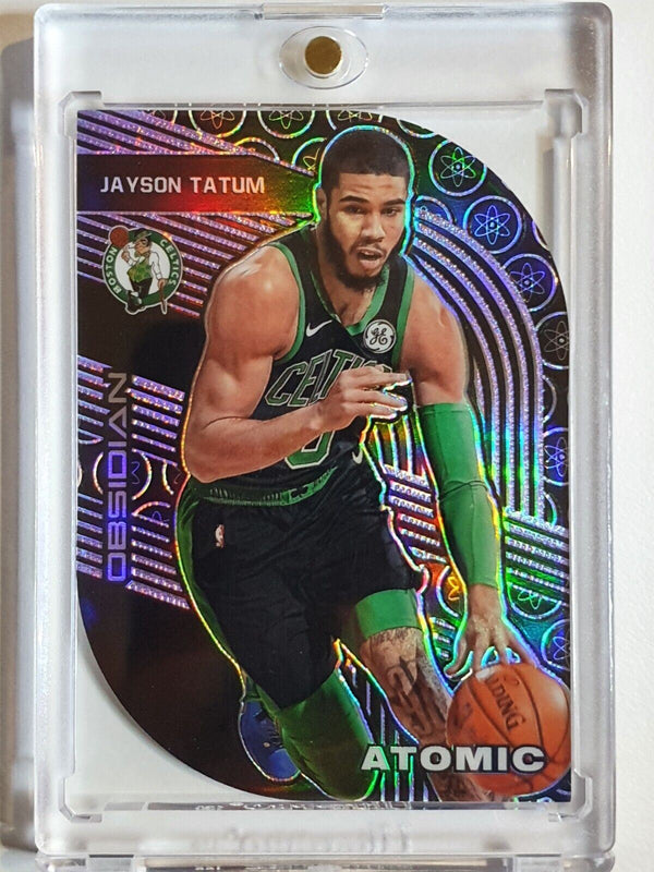 2019 Obsidian Jayson Tatum #26 PURPLE HOLO /50 Atomic - Ready to Grade