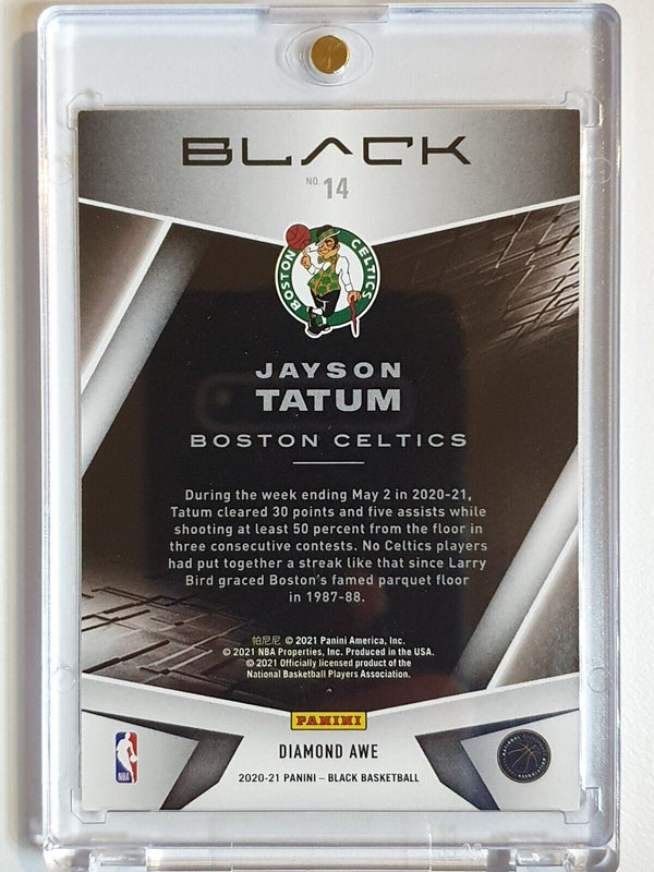 2020 Panini Black Jayson Tatum #14 DIAMOND AWE /25 HOLO - Ready to Grade