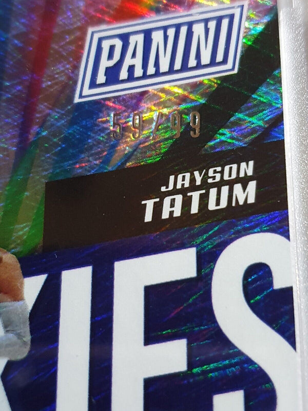 2017-18 Panini National Jayson Tatum Rookies ELECTRIC RAIN /99 Holo - Rare