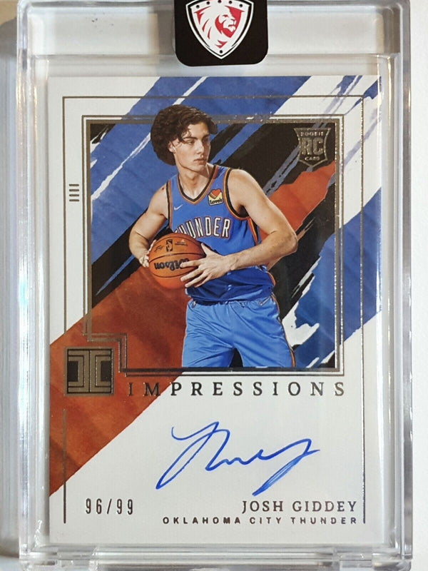 2021 Panini Impeccable Josh Giddey Rookie AUTO /99 Impressions - Rare