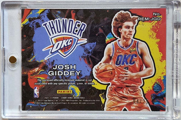 2021 Court Kings Josh Giddey #PATCH PRIME /25 Rookie Expression - Rare