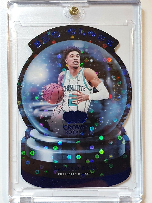 2021 Crown Royale LaMelo Ball #8 BLUE HOLO /75 Sno Globe - Ready to Grade