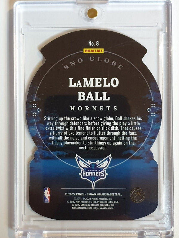 2021 Crown Royale LaMelo Ball #8 BLUE HOLO /75 Sno Globe - Ready to Grade
