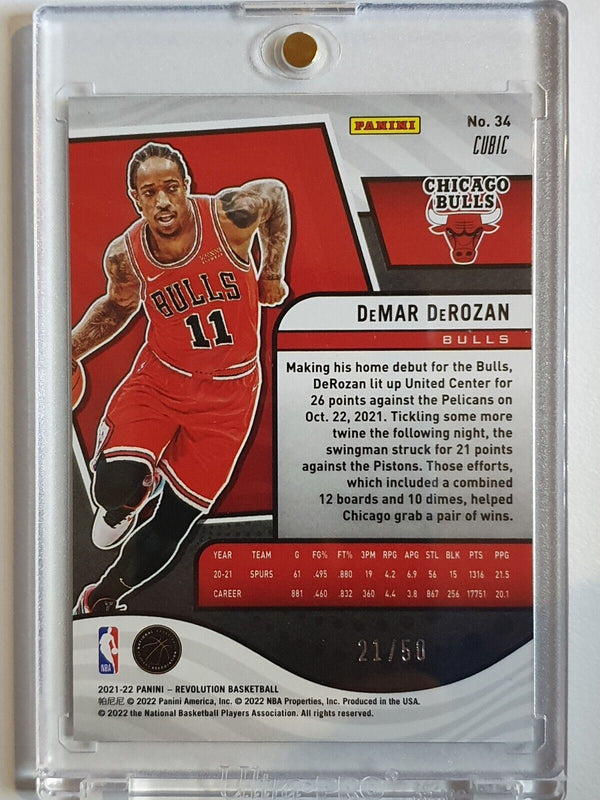 2021 Panini Revolution DeMar DeRozan #34 CUBIC HOLO /50 - Ready to Grade