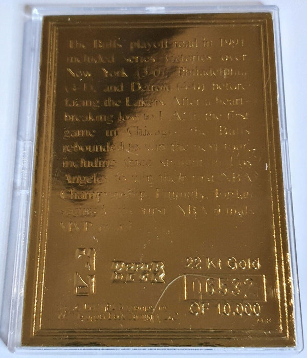 1996 Upper Deck Michael Jordan 22K GOLD CARD 1st Championship - Rare
