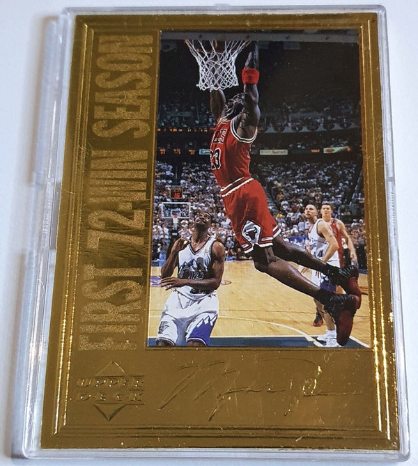 1996 Upper Deck Michael Jordan 22K GOLD CARD First 72-Win Season - Rare