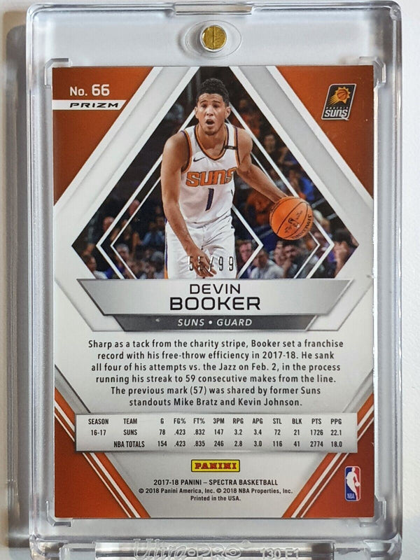 2017 Panini Spectra Devin Booker #66 NEON BLUE /99 Prizm - Rare