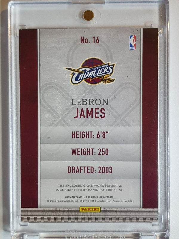 2015 Panini Excalibur LeBron James #PATCH Game Worn Jersey - Rare