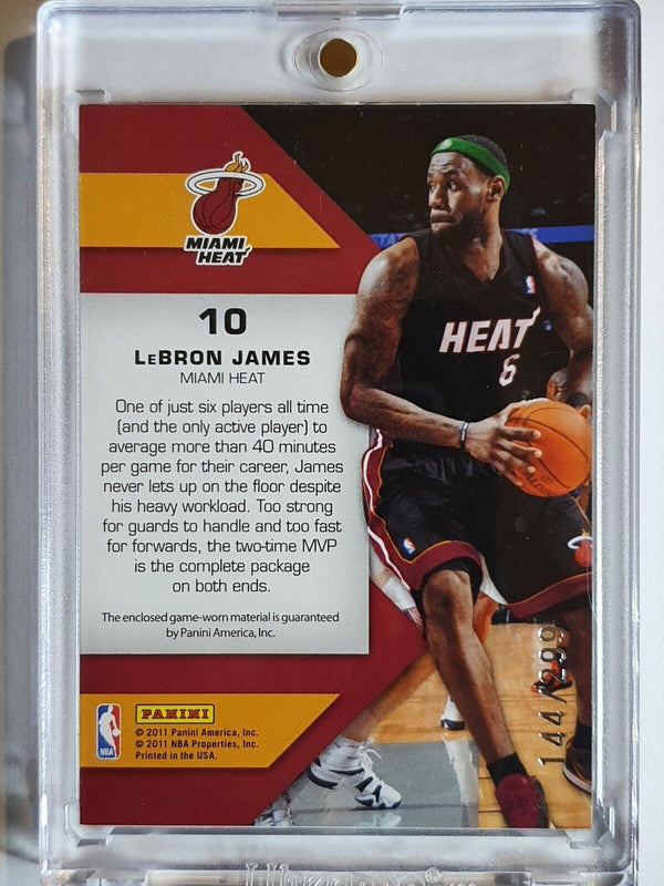 2011 Totally Certified LeBron James #PATCH RED /299 Game Worn Jersey - Rare