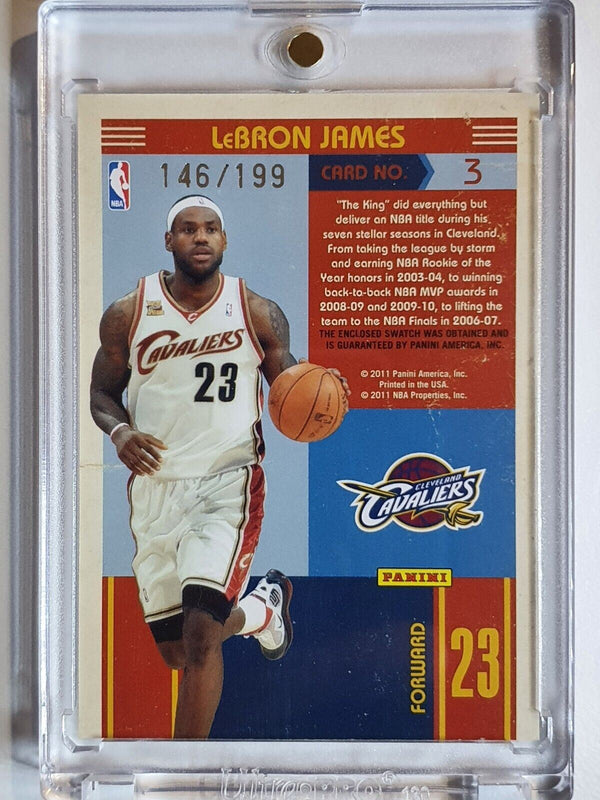 2011 Panini Classics LeBron James #PATCH /199 Game Worn Jersey - Rare