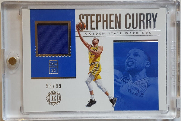 2018 Encased Stephen Curry #PATCH SILVER /99 Game Worn Jersey - Rare