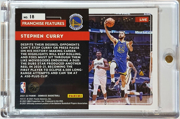 2021 Panini Donruss Stephen Curry #18 RED LAZER /99 Prizm - Ready to Grade