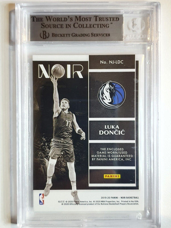 2019 Panini Noir Luka Doncic #PATCH /65 Game Worn Jersey - BGS 9 (POP 2)